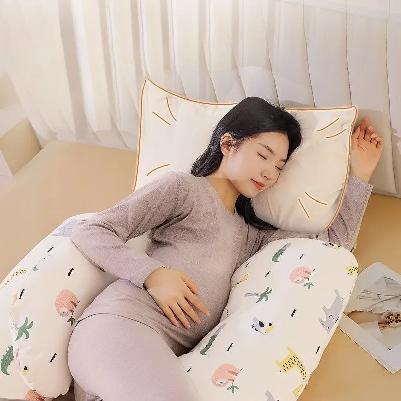 2025 New Comfortable Maternity Pillow Lumbar Side Pillow Multi-functional Abdominal Support H-shaped Pillow Pregnancy Products